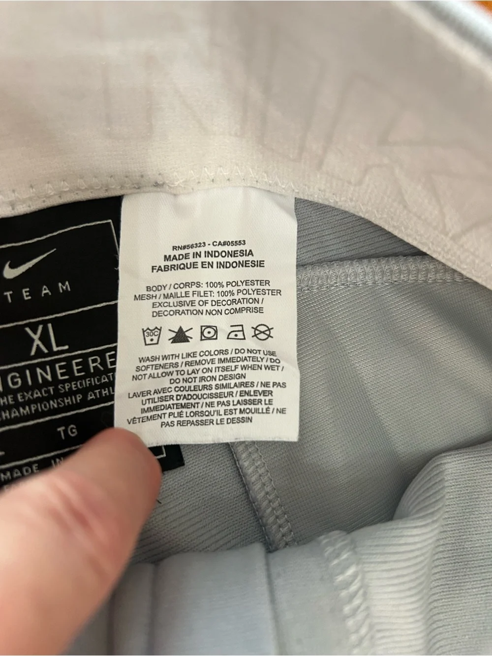 Nike Team Youth XL Baseball Pants Gray Athletic Uniform Reinforced Knees
